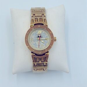 Working! Ice Mania Iced Out Genuine Diamond Accent Ladies Watch